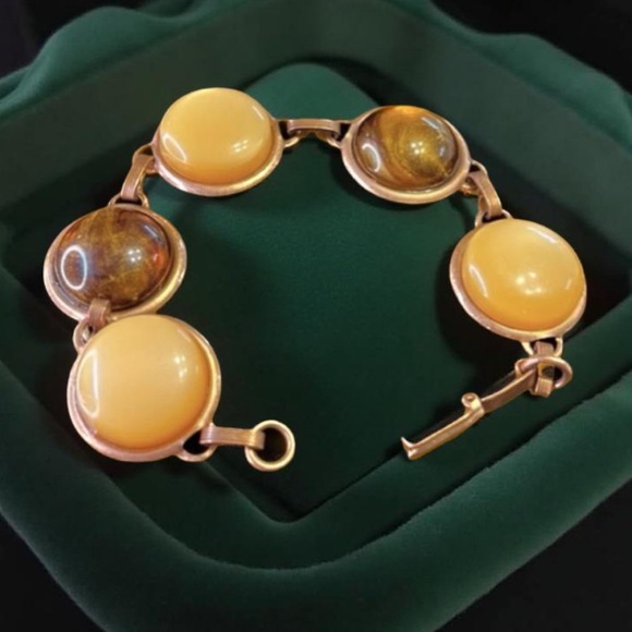 Handcrafted Bracelet Gold tone with Beads different colors New - Picture 9 of 11